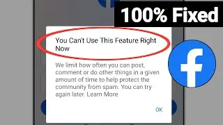 You Cant Use This feature Right Now | How To Fix You Cant Use This Feature Right Now |