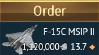 Effortlessly grind the F-15C stock.