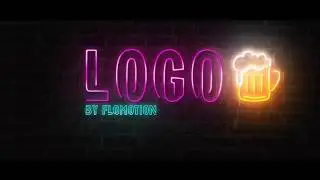 Neon sign and neon title look in after effects