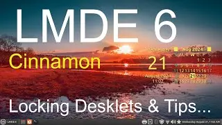 LMDE 6 - Cinnamon - Locking Desklets & Tips.