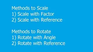 How to Rotate with Reference And How to Scale with Reference in AutoCAD