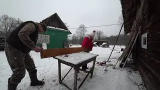 КУПИЛ ХУТОР в ЛЕСУ на КРАЮ БОЛОТА. Часть 101. КРЫЛЬЯ в РУССКОЙ ПЕЧКЕ. БАНЯ