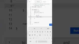 program to display characters/alphabet pattern 5 