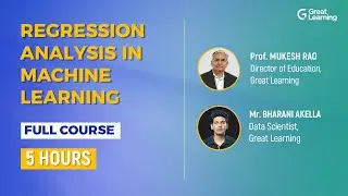 Regression Analysis in Machine Learning Full Course | Linear Regression | Logistic Regression