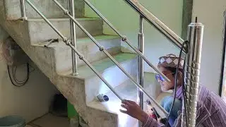 Difficult steel stair railing welding process | Arc welding stainless steel pipe | Welding Workers !