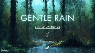 Gentle Rain Over Swamp | NO ADS | Soothing Gentle Rain Sounds For Sleeping