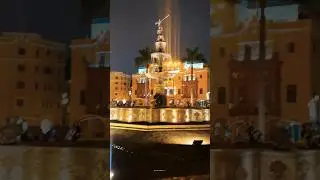 Downtown LIMA CAPITAL main square at night #shorts #travel #peru