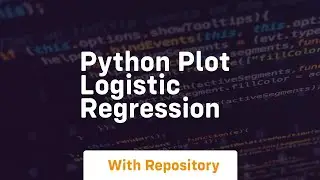 python plot logistic regression