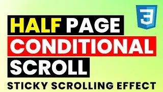 Half Section Conditional Scroll with Sticky Image using Only CSS | CSS Tutorial