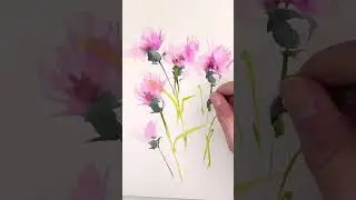 How to paint abstract watercolor flowers!
