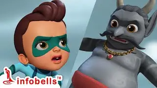 Little Krishna and the Monster - Super Chitti Cartoons | Kids Cartoon videos | Infobells