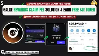 Galxe Tasks Rewards Claim Fee Solution || How to Get Free $G Tokens & Exchange Gravity Gold Points