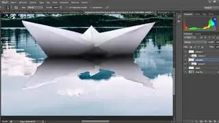 Photoshopta dalga, akış, yansıma yüzeyi oluşturma ve burun düzeltme
