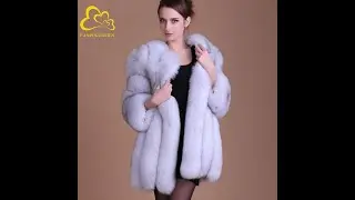 Женская шуба из искусственного меха, зимняя лисьего меха купить с Aliexpress