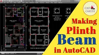 PLINTH BEAM DESIGN IN AUTOCAD | PLINTH BEAM REINFORCEMENT DETAIL | CIVIL ENGINEERING | HINDI