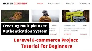 #2 Creating User And Admin Login System | Laravel Ecommerce Project Tutorial For Beginners