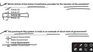 Democratic Institutions  || Important for Jkp Constable Exam