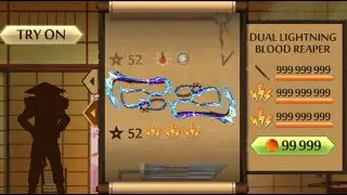 Shadow Fight 2 The Most Powerful Dual Lightning Blood Reaper