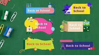 Back To School Green Screen Titles | School Green Screen Title Templates