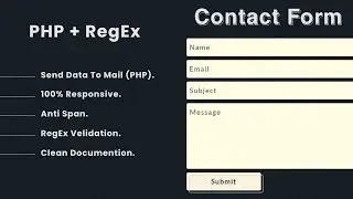 Responsive Bootstrap 4 Contact Form (PHP+RegEx).