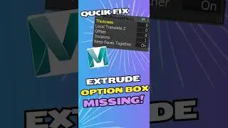 Locating a Missing Extrude Pop-Up Box in Maya #3dmodeling #mayatutorials #learn3dart