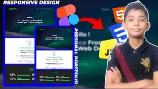 Build A Responsive Personal Portfolio | Figma To Html Css And Javascript | With Source Code | 2024