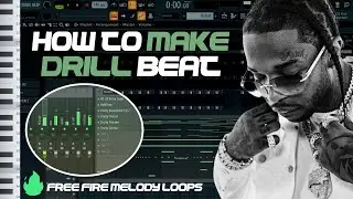 UK/NY Drill Type Beat [FREE FLP] Tutorial FL Studio 20 + Drill Melody Loops