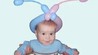Бабочка шапка из шариков
