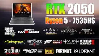 Ryzen 5 7535HS RTX 2050 - Test in 15 Games in late 2024