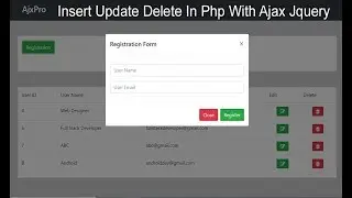 Insert Update Delete In Php With Ajax Jquery