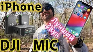 iPhone с беспроводным микрофоном dji mic!  Простое подключение dji mic к iPhone и др телефонам. 2024