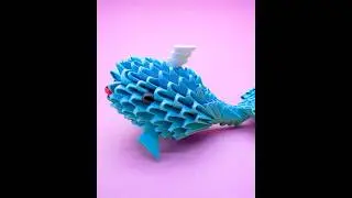 3D origami Whale