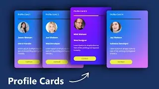 Pure CSS | Profile Card Design In HTML And CSS With Cool Hover Effect User Profile UI design