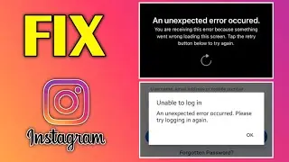 An unexpected error occurred instagram | Problem 100% fix