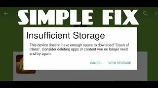 Insufficient Storage available android fix