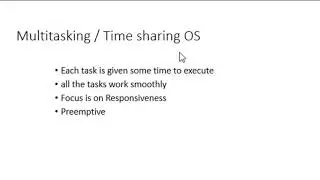 Multiprogramming and Multitasking OS | Types of Operating System
