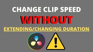 Speed Up Clip WITHOUT Extending/Changing Duration [Solution]