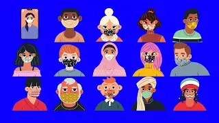 FACE MASK Green Screen Effect