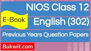 NIOS Class 12 English SOLVED Previous Years Question Papers Ebook (PDF)