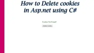 How to delete cookies in asp.net using c#