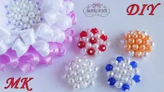 BRACELETS FROM BEADS for flowers and bows of Kansas. DIY 👐