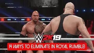 14 Ways to Eliminate! - WWE 2K19 ROYAL RUMBLE