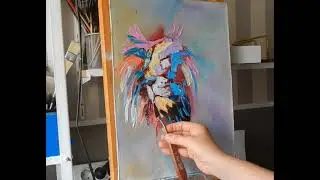 Time-lapse of a palette-knife painting by artist Vita Schagen