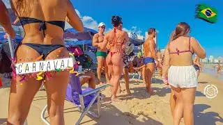 RIO DE JANEIRO CARNAVAL — LEBLON BEACH — BRAZIL 🇧🇷 2024 【 4K UHD 】