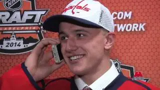 Jakub Vrana on the Phone with Alex Ovechkin 6/27/14