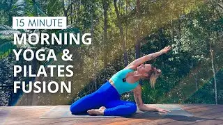 15-MIN MORNING YOGA/PILATES FUSION || Total body stretch & strength.. Ashley Freeman