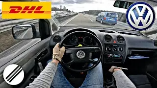 2004 VW CADDY 2.0 SDI TOP SPEED DRIVE ON GERMAN AUTOBAHN 🏎