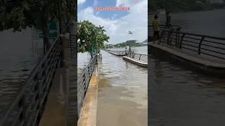 अजमेर तेज बारिश में आनासागर का पानी आया बाहर Ajmer tej barish #ajmer #barishajmer #barish