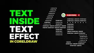 How to Add Text inside Text. Typography Effect in Coreldraw.