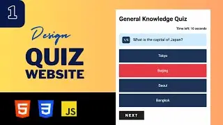 Build A Quiz Website Using HTML, CSS & JavaScript (Part 1)